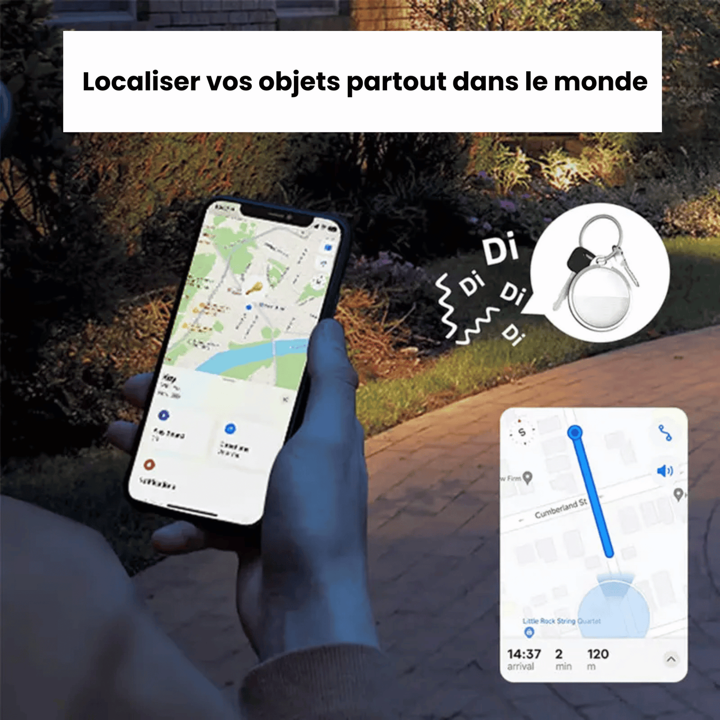 Mini traqueur GPS pour IPhone et android